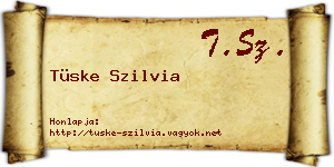 Tüske Szilvia névjegykártya