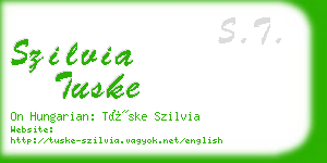 szilvia tuske business card